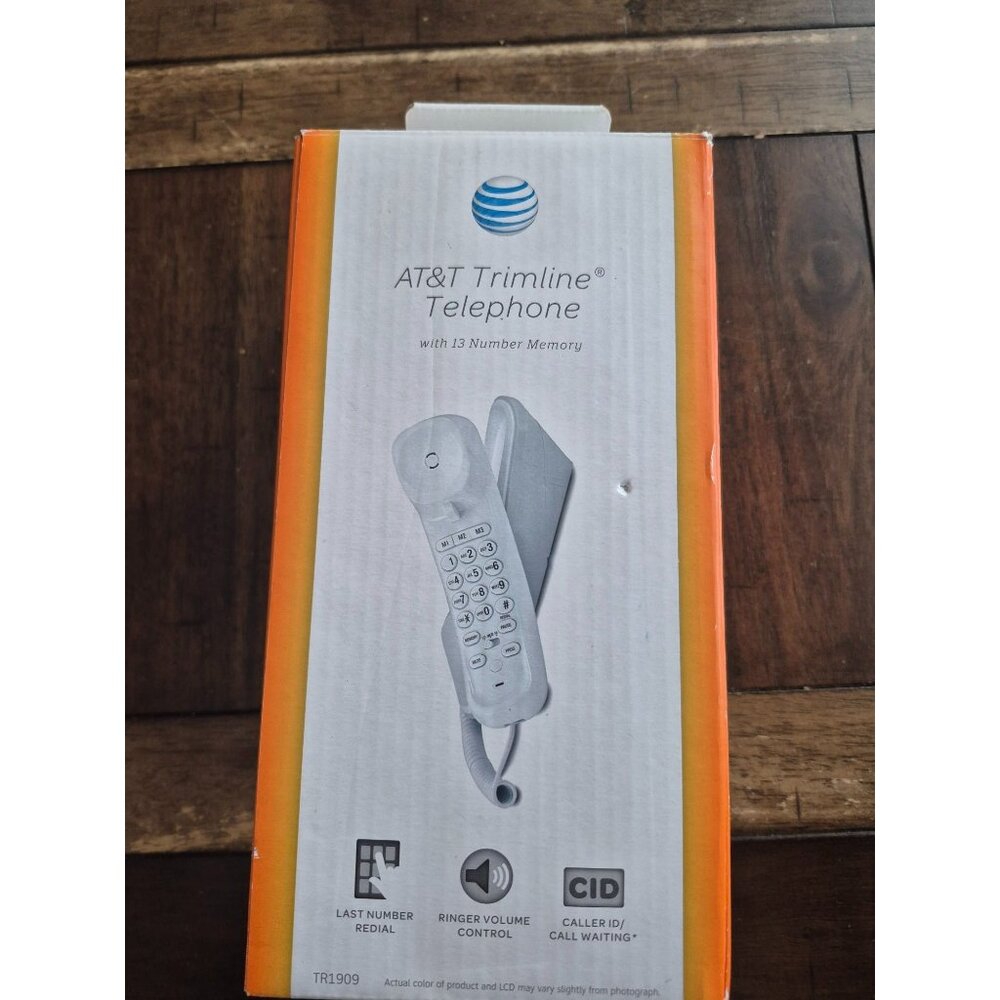 AT&T Trimline Corded Telephone With Caller ID/Call Waiting 13-Number Memory Ring